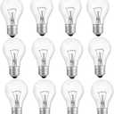 100 Watt Incandescent Light Bulbs, A19 Clear Incandescent Rough Service Light Bulb,A19 100 WATT Incandescent Bulb Shatter Resistant Rough Service Light Bulb 100 WATTS A19 Shape (12Pack)