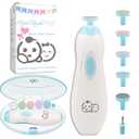 Baby Nail Trimmer 6 in 1, Royal Angels Baby Electric Nail File, Baby Grooming Kit Manicure Set for Toddler and Adults, Newborn Toddler Toes & Fingernails Nail Care Kit (Babyblue)