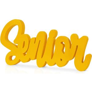 Senior 2026 Sign Wooden Gold Graduation Photo Props Graduation Decorations Class of 2026 Table Centerpiece Senior 2026 Sign for 2026 Party Decorations Supplies
