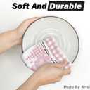 Artoid Mode Pink Xmas Tree Snowman Christmas Kitchen Towels Dish Towels, 18x26 Inch Farmhouse Holiday Winter Decoration Cleaning Set of 2