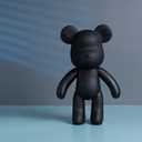 Coniuty Fluid Bear 9 inch Black Mold Figure for Painting and Home Decoration
