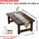 Japanese Floor Table Folding Coffee Table Low Bamboo Desk for Laptop Study Coffee Tea Meditation Yoga, Low Coffee Table Small for Living Room Tatami Dining No Assembly,Easy Storage, C-31.5*18.9*13.8in