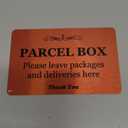 Parcel Box Sign - Manufactured from Metal. Aluminium with 3M Adhesive. Notice for Deliveries, Packages and Post. Make Sure You Dont Lose Any Mail Again