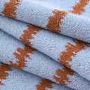 YiLUOMO Pale Blue Modern Wave Pattern Design Hand Towel Set of 2 Ultra Soft 100% Cotton Quick Dry Highly Absorbent Bathroom Hand Towels 13x 29 Inch