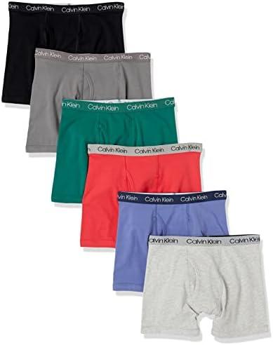Calvin Klein Boys' Underwear Cotton Boxer Brief, 6 Pack Extra Large 