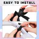 2 Pack Black Bow Headphone Accessories Cute 3D Printed Bows Coquettish Headset Attachment Gaming Accessories Christmas Gamer Gift for Her Women Gamers Streamers