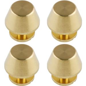 E-outstanding 4Sets Gold Color 1/2" Purse Handbag Feet Nailhead Flat Head Stud Solid Brass Screw-Back Spike Metal Studs Rivet Leather Craft DIY (4pcs Heads + 4pcs 8x3x6mm Screws)
