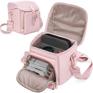Camera Sling Bag Compatible with Polaroid Now 2nd/3rd Instant Camera, Crossbody Bag with Adjustable Strap, Pink