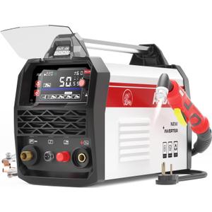 ANDELI Plasma Cutter, Non-Touch Pilot Arc 50A Plasma Cutting Machine,4.05'' Larger LED Display,5/8" Clean Cut, Post Flow Mesh,Plate Cutting/Grid Cutting/Marking 110/220V,2T/4T for Beginners DIY