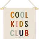 Cool Kids Club, Classroom Decor, Playroom Wall Decor, Welcome Gift, Canvas Hanging Pennant Flag Banner Wall Sign Decor