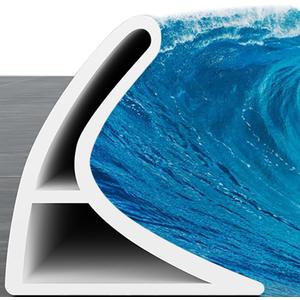 KRUI Collapsible Shower Threshold Water Dam, 39 In, Self Adhesive Shower Edge Water Barrier Stopper, Shower Water Blocker Retention System, Dry and Wet Separation for Bathroom Kitchen Countertop Sink (White)