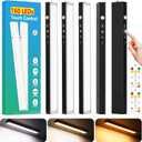 5Pack Touch Control Under Cabinet Lighting, 160LED Super Bright, 4000mAh Long-Lasting, Magnetic Rechargeable Motion Sensor Under Counter Lights for Kitchen, Closet, Remote, Dimmable, 3CCTBlack