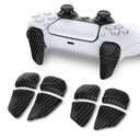 PlayVital Blade 2 Pairs Shoulder Buttons Extension Triggers for ps5 Controller, Game Improvement Adjusters for PS Portal Remote Player, Bumper Trigger Extenders for ps5 Edge - Graphite Carbon Fiber