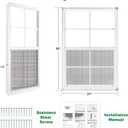 24" x 36" Shed Windows 2 Pack, Small Sliding Window with Tempered Glass & Metal Mesh Screen, Flush Mount Windows for Shed Chicken Coop Barn Household Garage Basement Cabin Playhouse