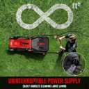 EWORK Corded Electric Lawn Mower 14-Inch, 11Amp Electric Push Mower with 30L Collection Bag, 4-Height Adjustment, Lightweight Lawnmower for Garden, Yard