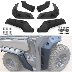 Extended Fender Flares Compatible with Can Am Defender, Mud Guards Front&Rear Compatible with Can Am Defender HD5 HD10 HD8 MAX 2016-2025 Replace 715006821 715002424 715006822(6pcs)