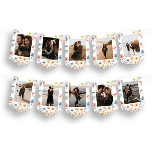 KatchOn, Floral Wedding Picture Banner - 9 Inch, 10 Feet, No DIY | Floral Engagement Party Decorations | Bridal Shower Banner for Bachelorette Party Decorations | Bridal Shower Decorations