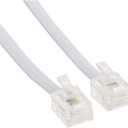 Power Gear Telephone Line Cord, 50 Feet, Phone Cord, Modular Jack Ends, Works for Phone, Modem or Fax Machine, for Use in Home or Office, White, 76530