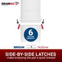 Drainvac Broan-nutone 550 Air watts Residential Central Vacuum System with Standard Tool Set Accessories for Cleaning Floors, Carpets, Furniture, or Any Surfaces - Anti-Vibration, Powerful Suction