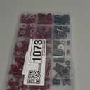 Swpeet 177Pcs 2 Sizes M5 M6 Motorcycle Fairing Bolt Assortment Kit, Motorcycle Windscreen Screws Fasteners Fixing Sportbike Bolts Fairing for All Models & Years Sport Bikes (Red)