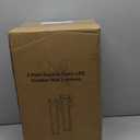 Black LED Dusk to Dawn Outdoor Lighting 2 Packs, 16" Large Outside Farmhouse Wall Lantern, Industrial Porch Wall Mount Light Fixture with Rippled Glass, Waterproof Modern Exterior Sconce Lamp, Black 