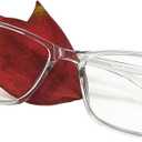 Computer Reading Glasses Blue Light Blocking - Reader Eyeglasses Anti Glare Eye Strain Light Weight for Women Men (Crystal Grey)