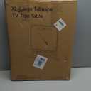 Bblife XL Adjustable Folding TV Tray Table, Larger TV Dinner HDPE Plastic Tray, for Laptop, Eating, Drawing, Snacks, etc, Black-Pro