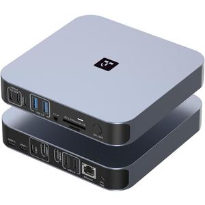 TobenONE 18-in-2 Docking Station Dual Monitor for MacBook Pro/Air M5/M4/M3/M2/M1 Pro/Max, Plug and Play, Mac Docking Station with 4K@60Hz HDMI&USB-C, 150W Adapter, 10Gbps/PD 30W, 7 USB, 2.5G Ethernet