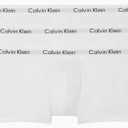Calvin Klein Men's Cotton Stretch 3-Pack Low Rise Trunks (Small, White)