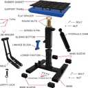 POLARBEAR Dirt Bike Stand Motorcycle Hoist Lift Stand Center Jack Adjustable Heavy Duty 1200Lbs Capacity Repair Lifting Jack Stand Table Rack(Blue)