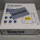 Westinghouse Electric Throw Heated Throw Blanket Soft Flannel & Sherpa Heating Blanket with 6 Heating Levels 2-10 Hours Auto-Off, Fast Heating & Overheat Protection Machine Washable, Red 50x60 Inches