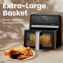 Chefman Air Fryer 9 Qt | TurboFry 7-in-1 High-Powered 450F Cooking for Crispier and Even Results | XL Basket with Viewing Window | Air Fry, Bake, Broil, Reheat, Dehydrate, Defrost, Keep Warm