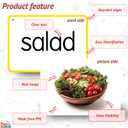 100 Real-Image Flash Cards for Toddlers 1-3  Large Waterproof Learning Cards, Montessori Preschool Educational Toys for Kids, Durable Flashcards with Pictures and Words (Moms Choice Award)