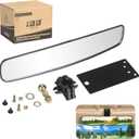 10L0L Universal Golf Cart Rear View Mirror - 16.5" Extra Wide Panoramic 270 Degree for Yamaha EZGO Club Car