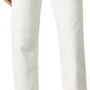 Lesore Womens High Waist Stretch Distressed Jeans Destroyed Denim Pants (White)
