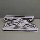 Sishynio 20 Pack Short Neck Plastic Hangers, Heavy Duty Clothes Hangers with Non-Slip Pads, Space Saving Closet Organizer for Shirts, Coats, Pants (Grey)