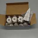 Nuenen 8 Pcs Ceramic Christmas Tree Porcelain Christmas Tree Winter Christmas Trees Mini Stoneware Trees for Mantle Vintage Table Shelf Living Room Bedroom Cabinets Office Desktop(Classic) (White)