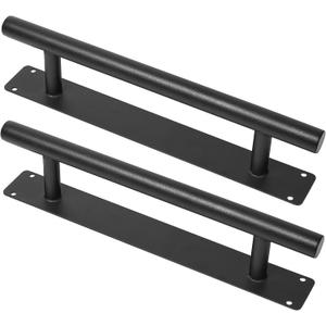 12'' Iron Interior Sliding Door Pull Handles Black Matte Pack of 2, Outdoor Gate Handles for Garage, Fence, Shed, Farm, Barn Door, Furniture Closet Drawer Pulls