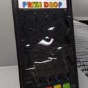 Mini Tabletop Prize Drop Board Game 25"x14" Plinko Board Foldable Stand with Customizable 8 Playing Pucks for Carnival Tradeshow Party