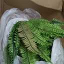 2PCS 45in Fake Ferns- Large Artificial Plants Outdoor, UV Resistant Artificial Ferns for Outdoors, 60 Branches Faux Boston Fern Realistic Weatherproof Fake Plants for Porch Home Patio Hanging Decor