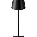 KDG Cordless Table Lamp, Portable LED Desk Lamp, 5000mAh Battery Operated, 3 Color Stepless Dimming Up, for Restaurant/ Bedroom/ Bars/ Outdoor Party/ Camping/ Coffee Shop Atmosphere Night Light(Black)