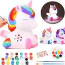 Вededa Paint Your Own Unicorn Night Light Art Kit, Arts and Crafts for Kids Ages 4-8,Unicorns Gifts for Girls Painting Kit Unicorn Toys for Kids 4 5 6 7 8 9 10 11 12+ (1Pc)