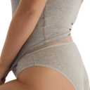 Organic Basics Women's Core Organic Cotton High-leg Brief Underwear (Large, Grey Mlange)