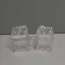 2 Pack Clear Acrylic Pencil Pen Holder Cup,Desk Accessories Holder,Makeup Brush Storage Organizer,Modern Design Desktop Stationery Organizer for Office School Home Supplies,2.6x 2.6x 4 inches