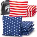 GoSports Official Regulation Cornhole Bean Bags Set of 8 for Fun Casual Cornhole Games - All Weather - American Stars and Stripes or Red and Blue