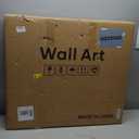 Troartos 3D Textured Neutral Abstract Wall Art with Vase, White and Brown Wall Decor with Rabbit Decoration, Minimalist Geometric Artwork for Living Room Hallway Dining Room Bedroom Office, 24x24 In