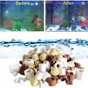 17OZ Aquarium Filter Mixed Ceramic Small Balls Media, Fish Tank Water Filtration Pond Filter Ceramic Rings Brown Volcanic Rock for Water Quality Improve, PH Adjust