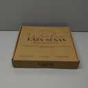 EOSAHR Non-Skid Wooden Lazy Susan Turntable for Cabinet  Chic 10.5" Lazy Susan Turntable and Bathroom Tray for Bathroom Decor & Coffee Table - Ideal for Home and Kitchen (Black)