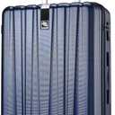 Hanke 29 Inch Luggage Suitcases With Spinner Wheels Lightweight PC hardside Rolling Suitcase With Travel Lock, Checked-Large 29-Inch(Dark Blue)