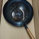 Amazon Basics Carbon Steel Pre-Seasoned Wok, All Cooktop Friendly, 12.6 in.